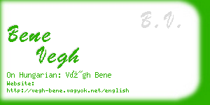 bene vegh business card
